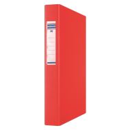 Caiet mecanic DONAU A4, 40mm, 4 inele de 25 mm, cu eticheta, rosu
