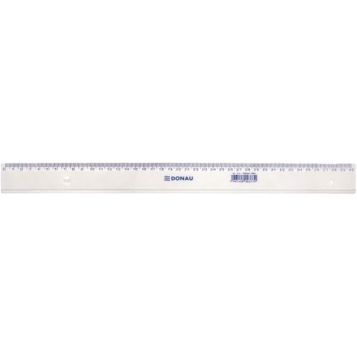 Rigla din plastic DONAU 40 cm, transparent