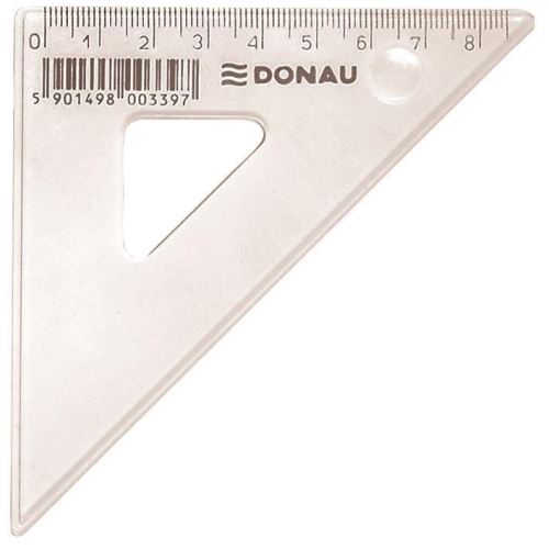 Echer din plastic transparent DONAU, 8.5 cm, 45°