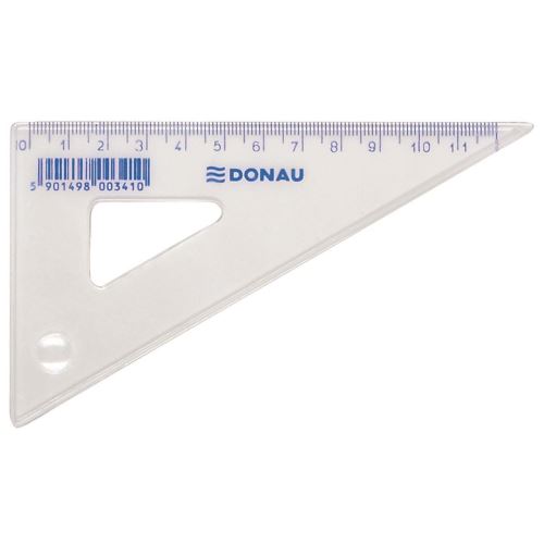Echer din plastic transparent DONAU, 12 cm, 60°