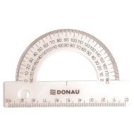 Raportor din plastic transparent DONAU, 180° , 10 cm