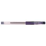 Pix cu gel DONAU, corp transparent cu grip, scriere de 0.5 mm, albastru