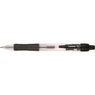 Pix cu gel si mecanism DONAU, corp transparent cu grip, scriere de 0.5 mm, negru