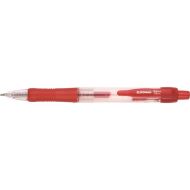 Pix cu gel si mecanism DONAU, corp transparent cu grip, scriere de 0.5 mm, rosu
