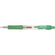 Pix cu gel si mecanism DONAU, corp transparent cu grip, scriere de 0.5 mm, verde
