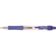 Pix cu gel si mecanism DONAU, corp transparent cu grip, scriere de 0.5 mm, albastru