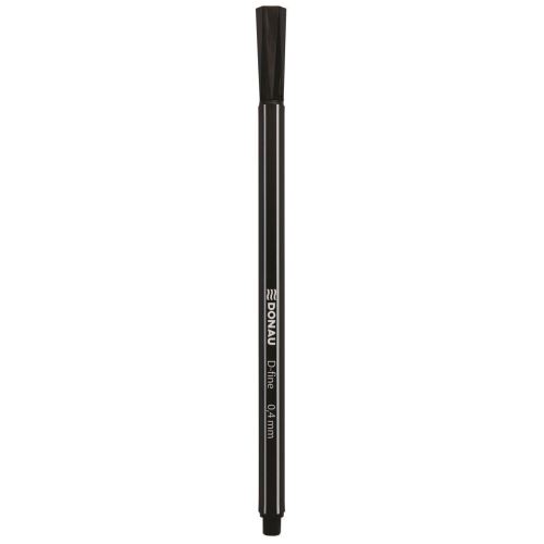 Fineliner DONAU D-Fine, scriere de 0.4 mm, corp hexagonal, negru