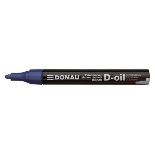 Marker cu vopsea DONAU D-Oil, scriere de 2.8 mm, albastru