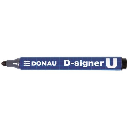 Marker permanent DONAU D-Singer U, varf rotund, scriere de 2 - 4 mm, negru