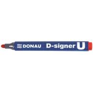 Marker permanent DONAU D-Singer U, varf rotund, scriere de 2 - 4 mm, rosu