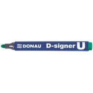 Marker permanent DONAU D-Singer U, varf rotund, scriere de 2 - 4 mm, verde
