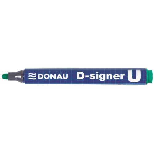 Marker permanent DONAU D-Singer U, varf rotund, scriere de 2 - 4 mm, verde