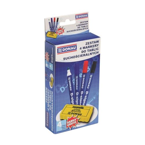 Marker whiteboard DONAU D-Singer B, set 4 culori