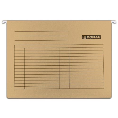 Dosar suspendabil DONAU, A4, cu eticheta, carton 230 gsm, maro
