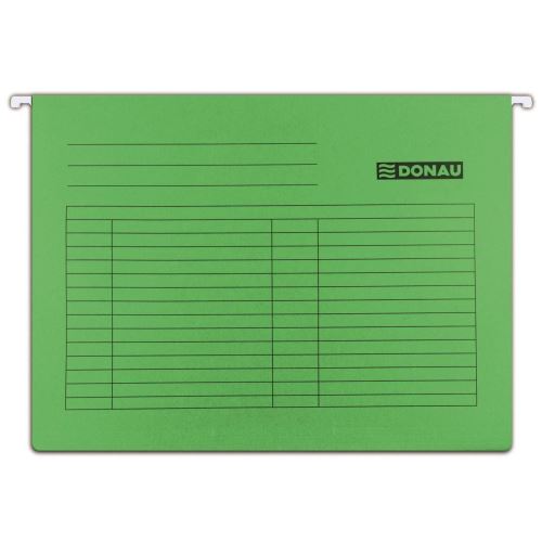 Dosar suspendabil DONAU, A4, cu eticheta, carton 230 gsm, verde