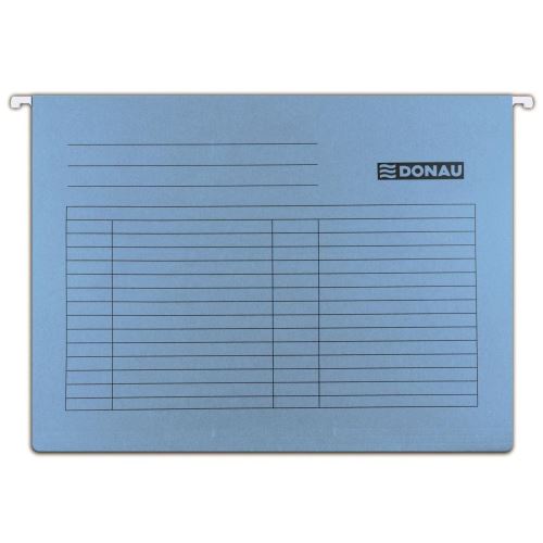 Dosar suspendabil DONAU, A4, cu eticheta, carton 230 gsm, albastru