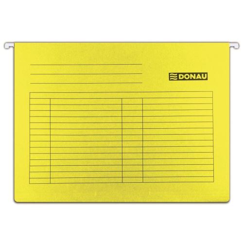 Dosar suspendabil DONAU, A4, cu eticheta, carton 230 gsm, galben