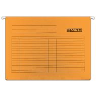 Dosar suspendabil DONAU, A4, cu eticheta, carton 230 gsm, portocaliu