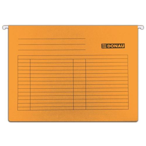 Dosar suspendabil DONAU, A4, cu eticheta, carton 230 gsm, portocaliu