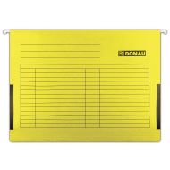 Dosar suspendabil DONAU, A4, cu burduf si eticheta, 400 foi, carton 230 gsm, galben