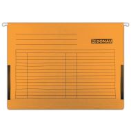 Dosar suspendabil DONAU, A4, cu burduf si eticheta, 400 foi, carton 230 gsm, portocaliu