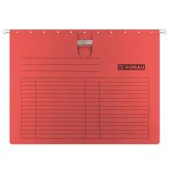 Dosar suspendabil DONAU, A4, cu sina si eticheta, carton 230 gsm, rosu