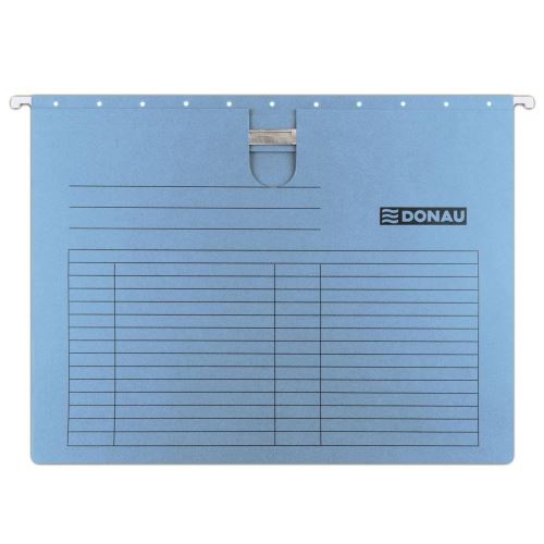 Dosar suspendabil DONAU, A4, cu sina si eticheta, carton 230 gsm, albastru