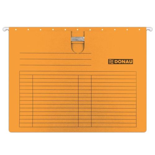 Dosar suspendabil DONAU, A4, cu sina si eticheta, carton 230 gsm, portocaliu
