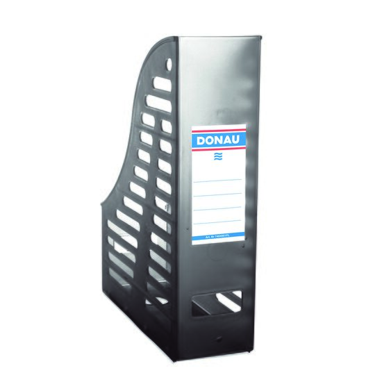 Suport vertical din plastic DONAU, 85 mm, pliabil, necasant, fumuriu