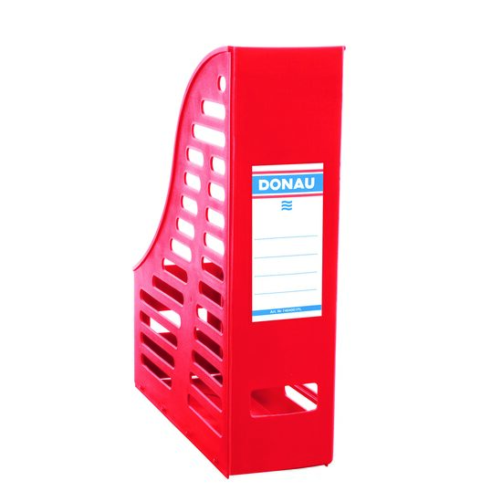 Suport vertical din plastic DONAU, 85 mm, pliabil, necasant, rosu