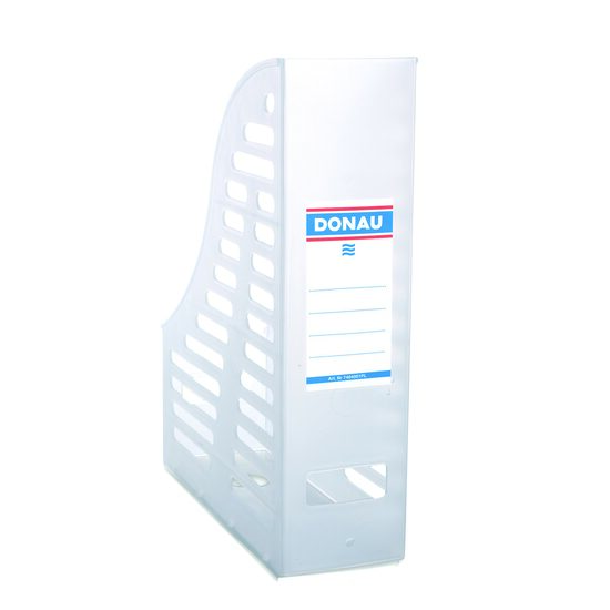 Suport vertical din plastic DONAU, 85 mm, pliabil, necasant, transparent