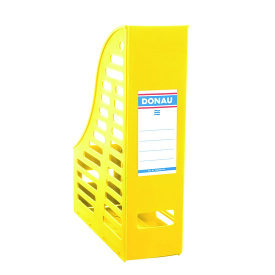 Suport vertical din plastic DONAU, 85 mm, pliabil, necasant, galben