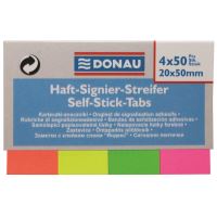 Page marker din hartie DONAU, 20 x 50 mm, set 4 x 50 file color