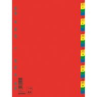 Separatoare A4 plastifiate DONAU, index numeric 1-31, color, 120 microni