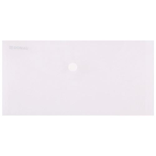 Mapa din plastic DONAU cu capsa, DL (225 x 126 mm), 180 microni, transparent