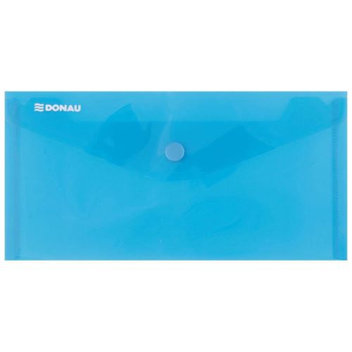 Mapa din plastic DONAU cu capsa, DL (225 x 126 mm), 180 microni, albastru