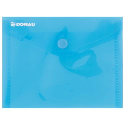 Mapa din plastic DONAU cu capsa, A6 (150 x 115 mm), 180 microni, albastru
