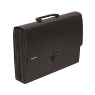 Servieta din plastic DONAU, 26 compartimente si index, 330 x 240 x 75 mm, negru