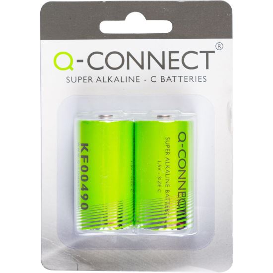 Baterii Q-CONNECT, alcaline, R14, 1.5 v, 2 buc/set