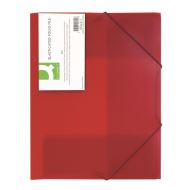 Mapa din plastic Q-CONNECT, cu elastic pe colturi, A4, 400 microni, rosu