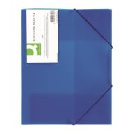 Mapa din plastic Q-CONNECT, cu elastic pe colturi, A4, 400 microni, albastru