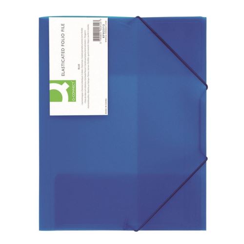 Mapa din plastic Q-CONNECT, cu elastic pe colturi, A4, 400 microni, albastru