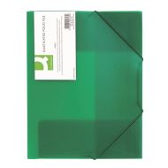 Mapa din plastic Q-CONNECT, cu elastic pe colturi, A4, 400 microni, verde