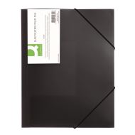 Mapa din plastic Q-CONNECT, cu elastic pe colturi, A4, 400 microni, negru