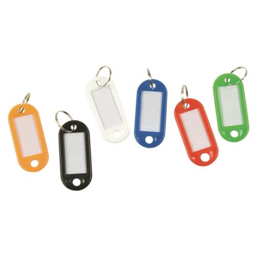 Breloc cu eticheta pentru chei Q-CONNECT, negru, 50 x 22 mm, 100 bucati