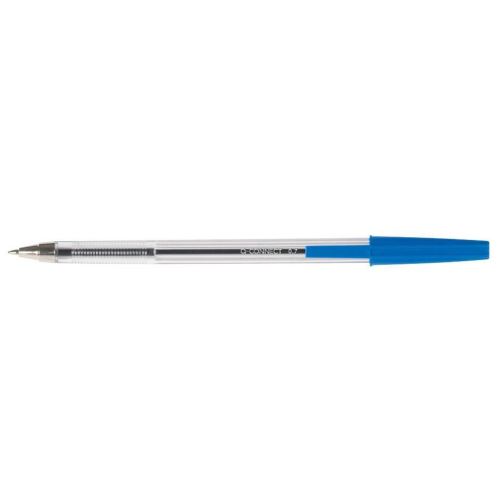 Pix fara mecanism Q-CONNECT Cristal, corp transparent, scriere de 0.7 mm, albastru