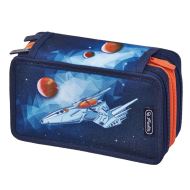 PENAR HERLITZ ECHIPAT 31 PIESE CU 3 COMPARTIMENTE MOTIV JET, 19,0x11,5x7,0CM