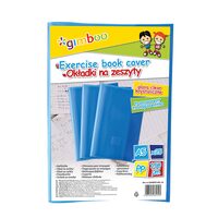 Coperta plastic Gimboo, A5, cristal, 150 microni, 25 buc/set, albastru