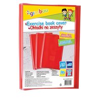 Coperta plastic Gimboo, A5, cristal, 150 microni, 25 buc/set, rosu
