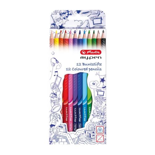 Creioane color Herlitz my.Pen 12 culori